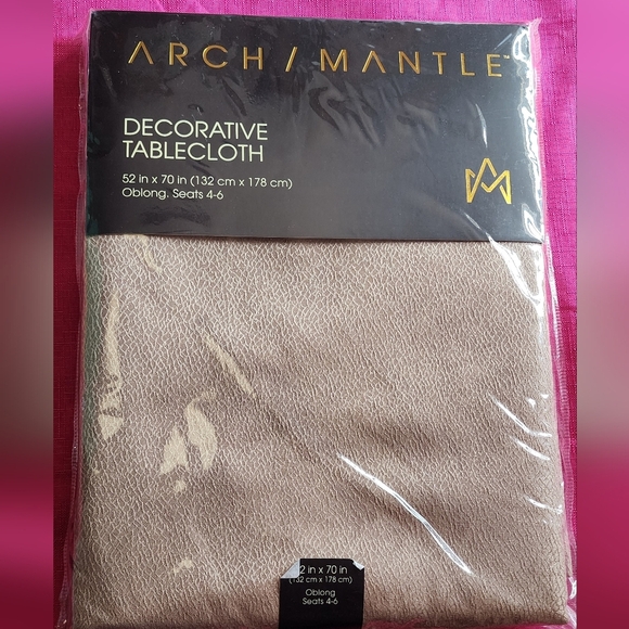 Decorative Tablecloth - Tan - Picture 2 of 3